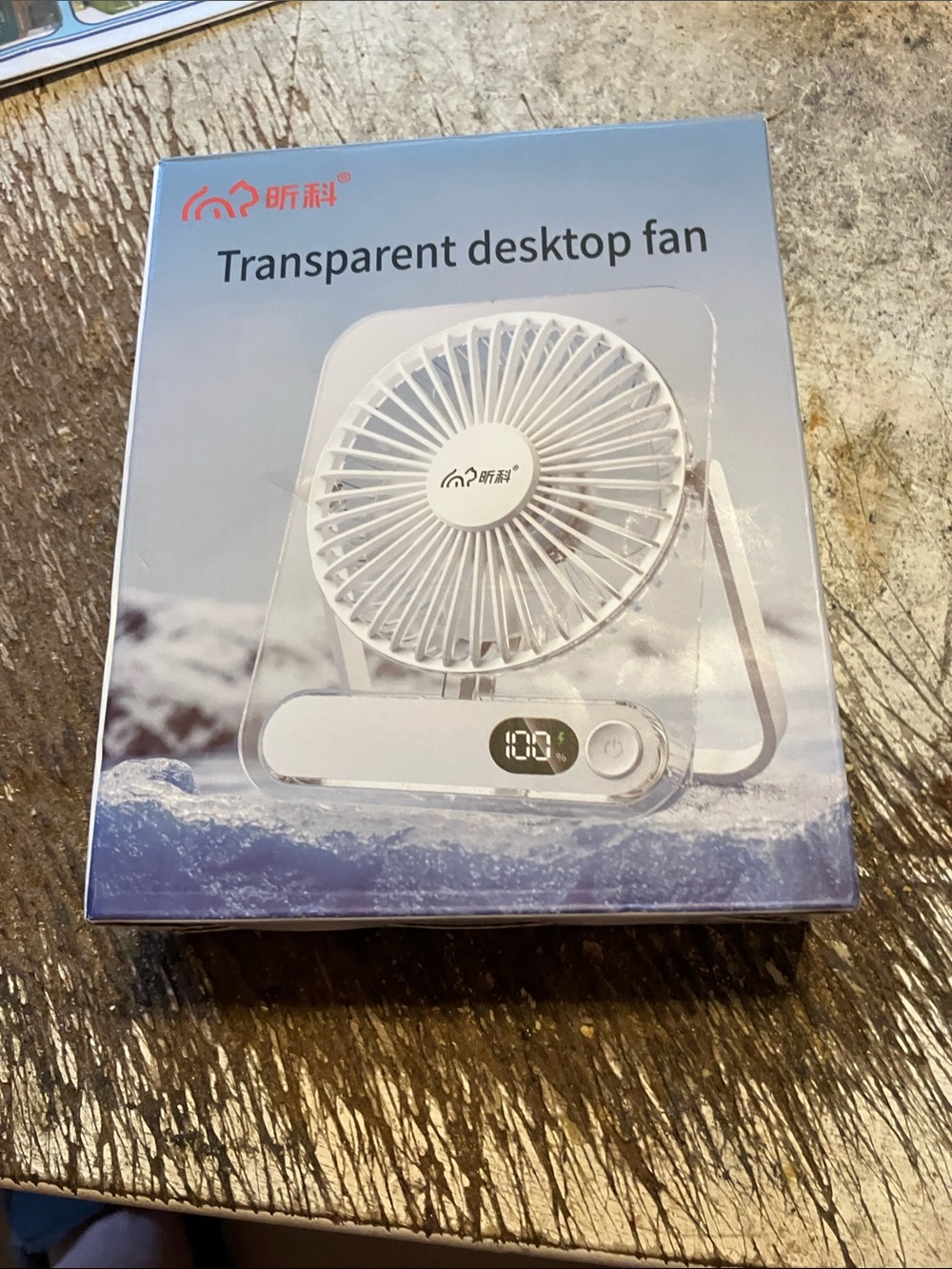 Transparent Desktop Fan - White - Unbranded